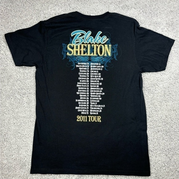 Blake Shelton Shirt Womens Large 2011 Country Concert Band Tee Music Party Tour - Picture 5 of 5
